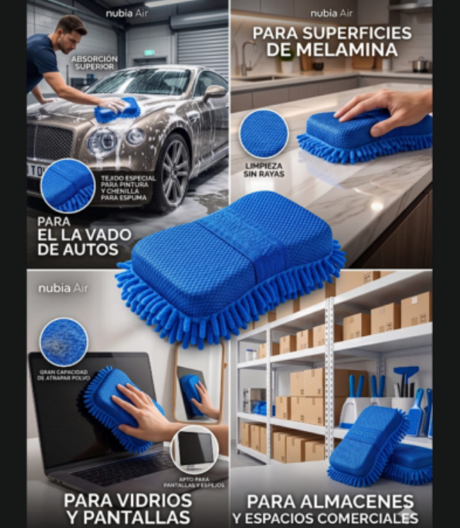 ESPONJA AZUL PARA LAVAR AUTOS