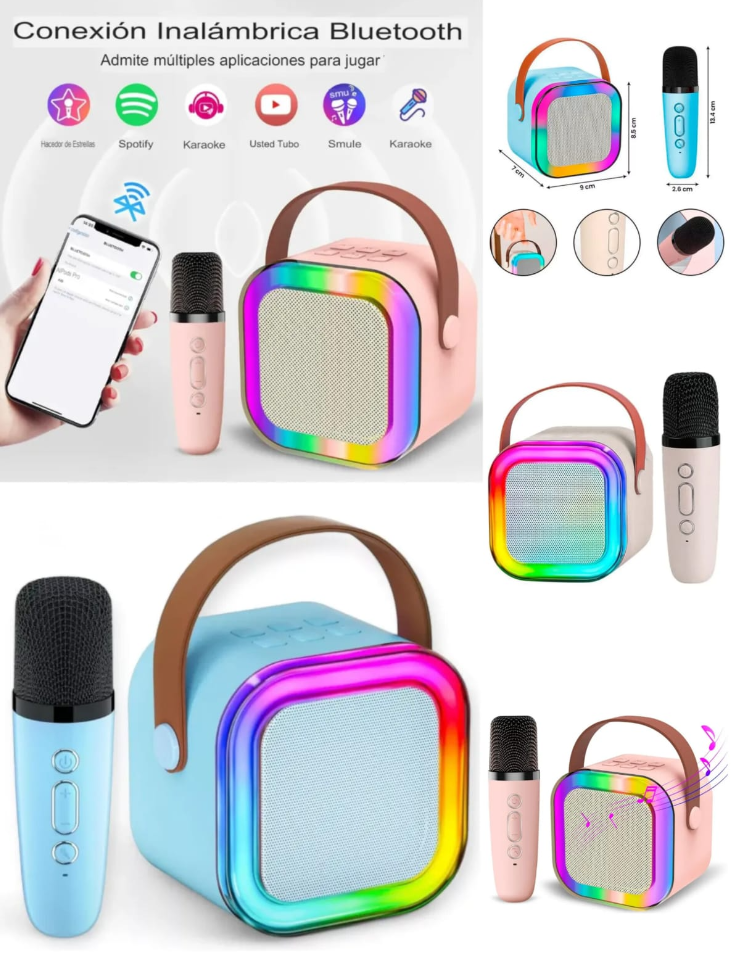 PARLANTE KARAOKE CON MICROFONO