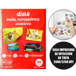 PAQUETE DE PAPEL FOTOGRAFICO CON ADHESIVO