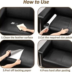 PARCHE DE CUERO ADHESIVO NEGRO