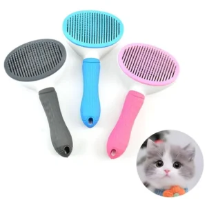 Cepillo expulsador para mascota con boton