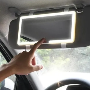 Espejo led para auto en visera recargable táctil