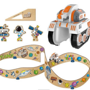 Juguete pista espacial de rompecabezas en caja