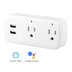 Enchufe inteligente wifi con 2 tomacorrientes y 2 puertos usb