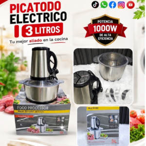 Picadora Eléctrica Multifuncional 3 LITROS