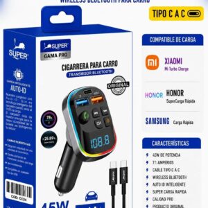 CIGARRERA PARA AUTO CON BLUETOOTH