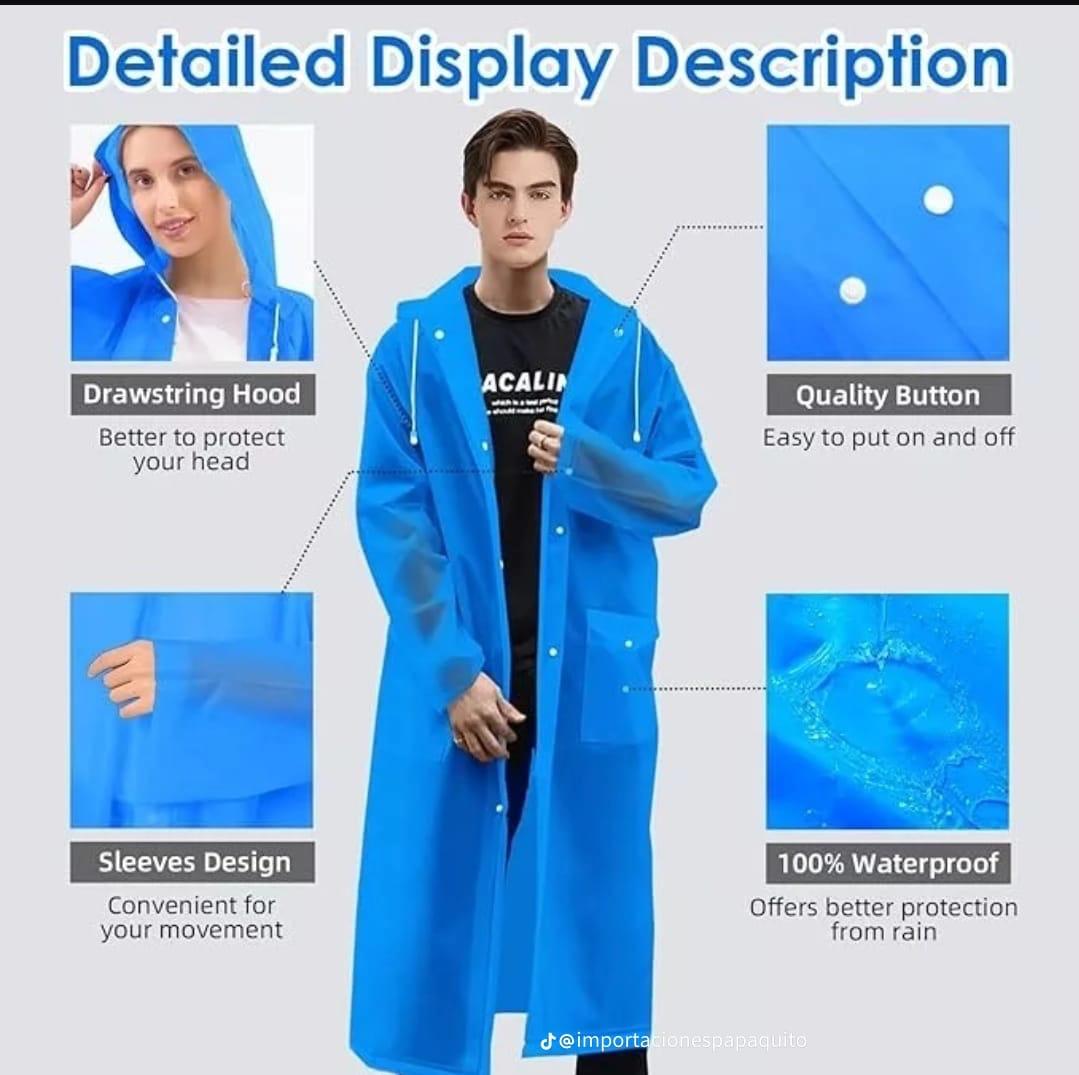 PONCHO DE LLUVIA PARA ADULTO