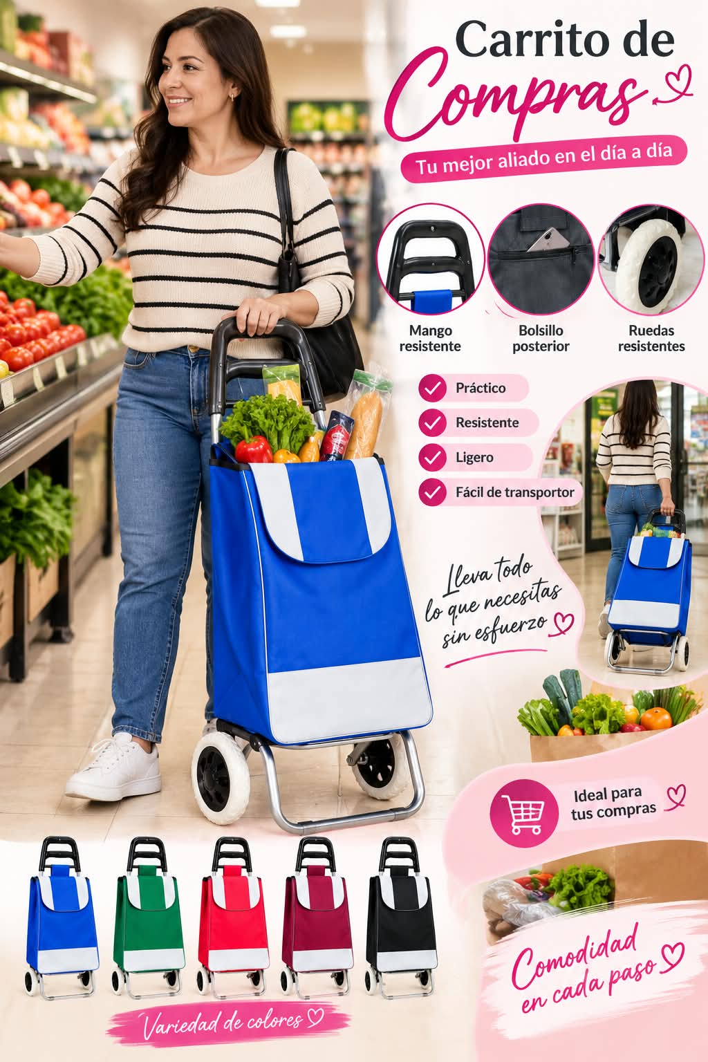 Carrito de Compras con Ruedas