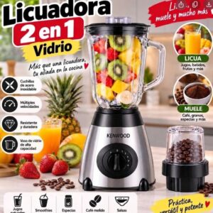 LICUADORA 2 EN 1 VASO DE VIDRIO