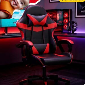SILLA GAMER ROJO Y NEGRO
