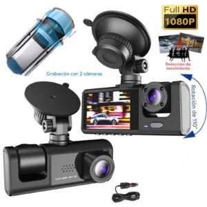 CÁMARA PARA AUTO DOBLE LENTE FULL HD 1080P