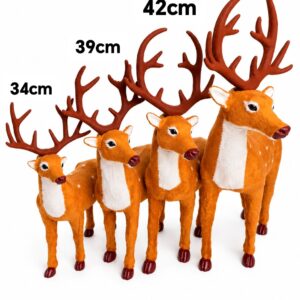 Juego de Renos Navideños Decorativos (4 piezas)
