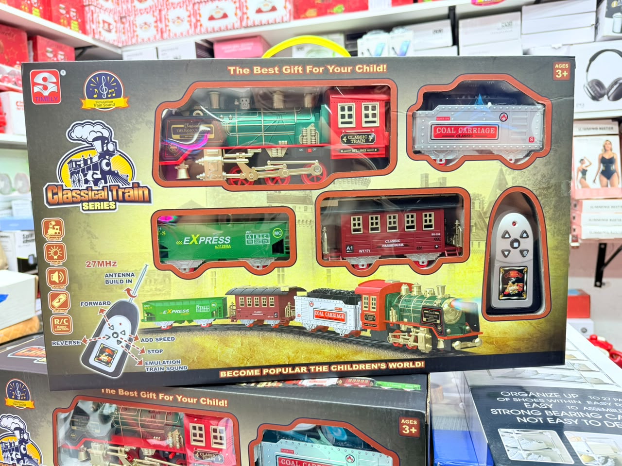 TREN NAVIDEÑO BOTA HUMO A CONTROL REMOTO