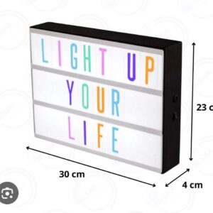PIZARRA LED CON LETRAS DE COLORES